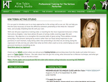 Tablet Screenshot of kimtobinactingstudio.com